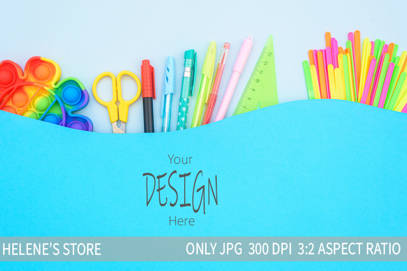 school-mockup-background-stock-photo-flat-lay-homeschool