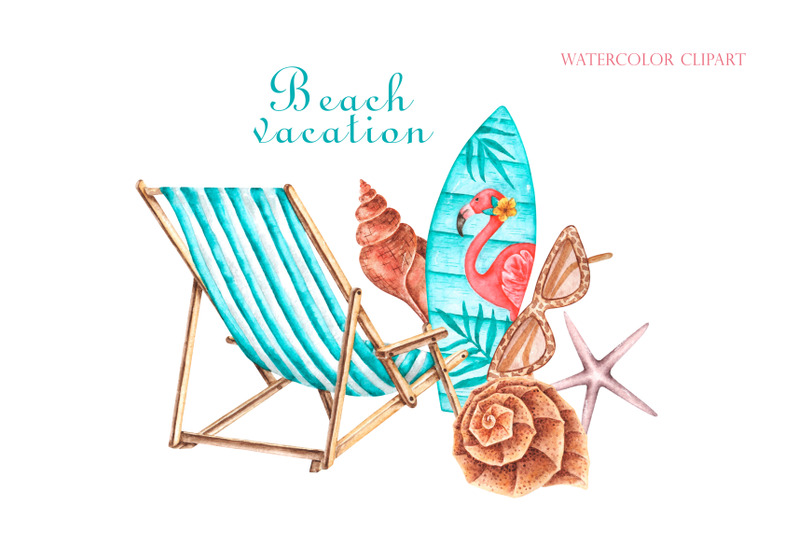 beach-vacation-watercolor-clipart-sea-summer-holiday-seascape