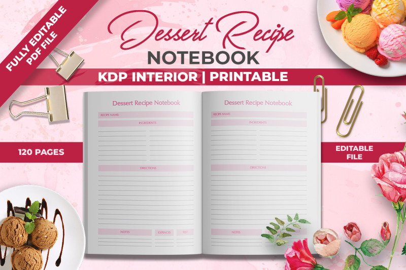 dessert-recipe-notebook-kdp-interior