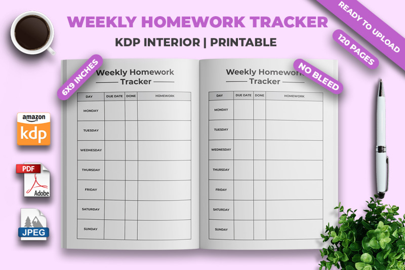 weekly-homework-tracker-kdp-interior