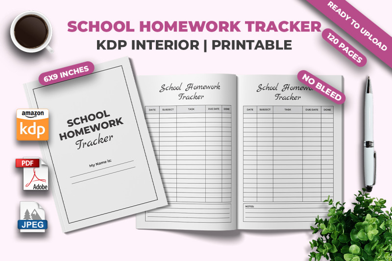 school-homework-tracker-kdp-interior