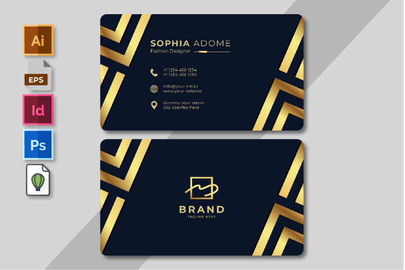 luxury-gold-blue-creative-business-card