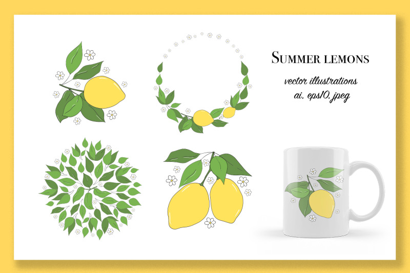 summer-lemons-set-of-vector-graphics-ai-eps10-jpeg