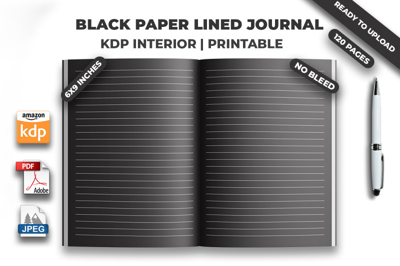 black-paper-lined-journal-kdp-interior