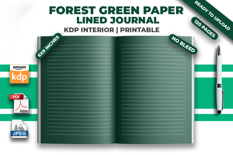 forest-green-paper-lined-journal-kdp-interior