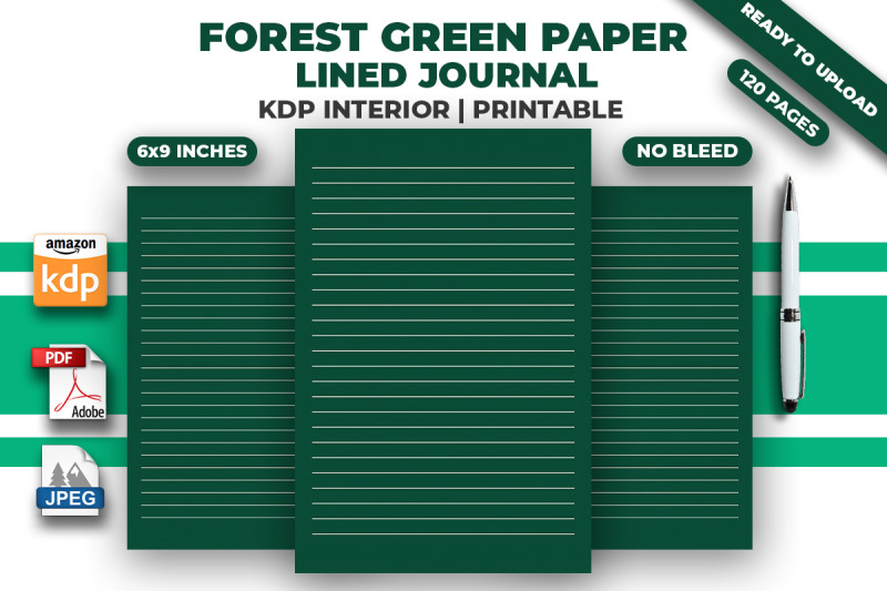 forest-green-paper-lined-journal-kdp-interior