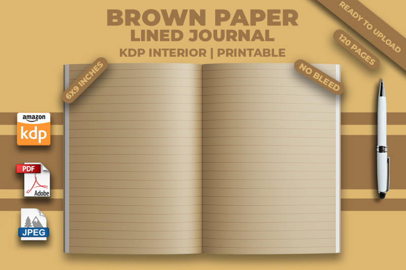 brown-paper-lined-journal-kdp-interior