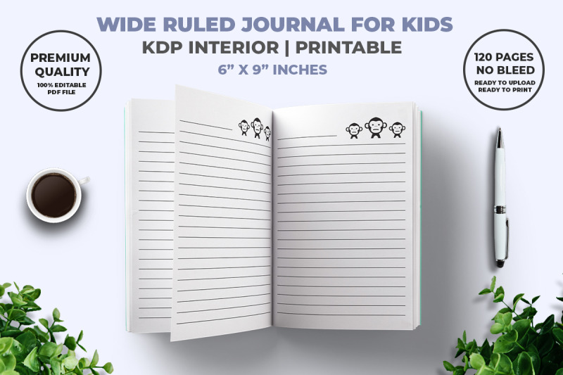 wide-ruled-journal-for-kids-kdp-interior