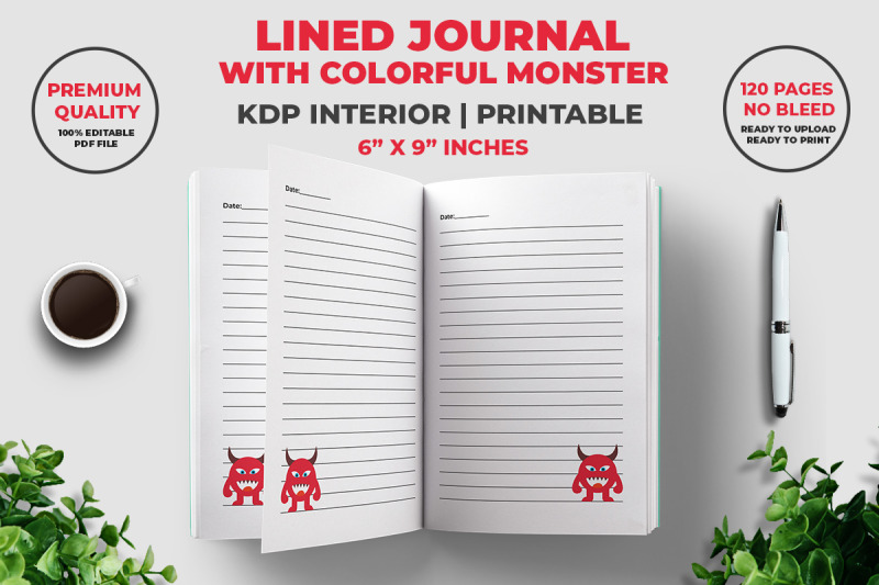 lined-journal-with-colorful-monster-kdp-interior