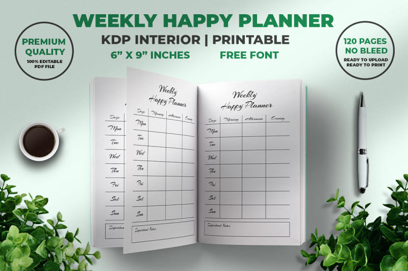 weekly-happy-planner-kdp-interior