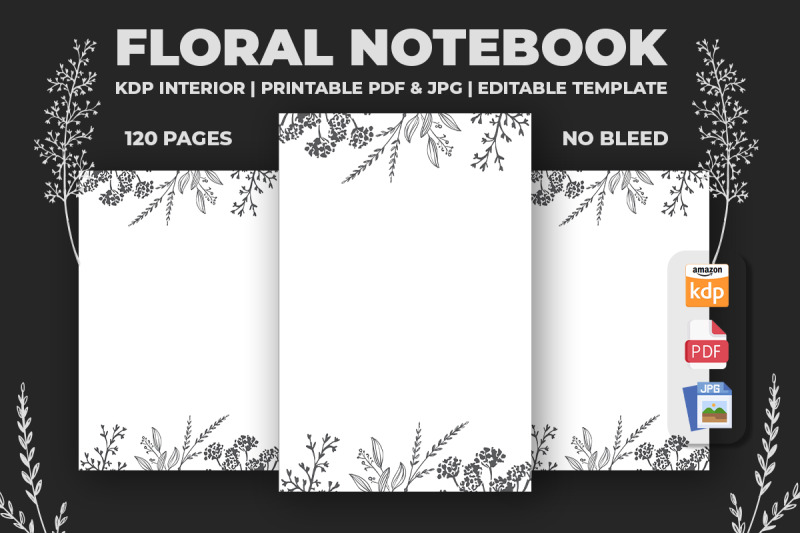 floral-notebook-kdp-interior