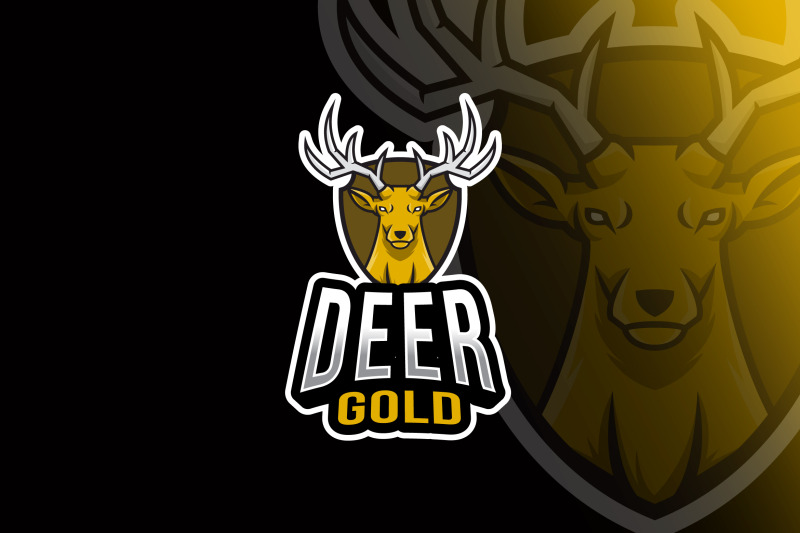 deer-gold-esport-logo-template