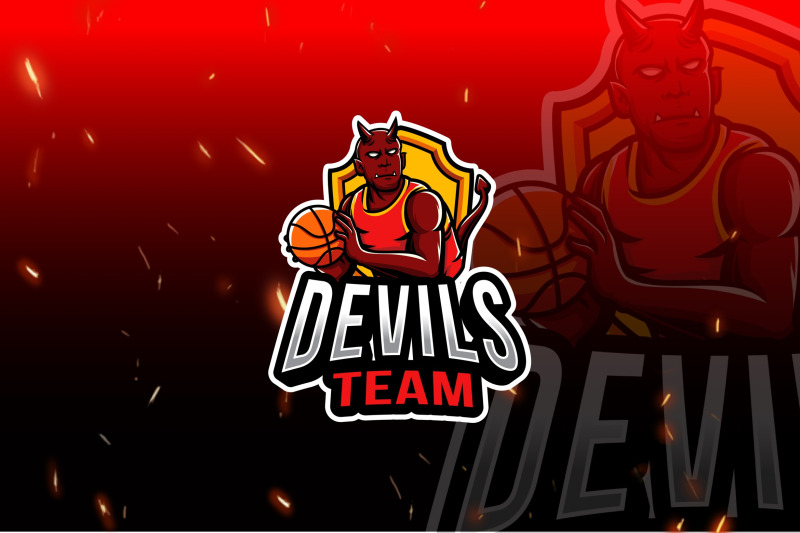 devils-basket-team-esport-logo-template