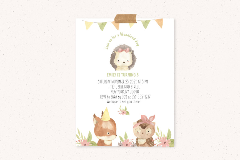 woodland-animal-watercolor-clipart