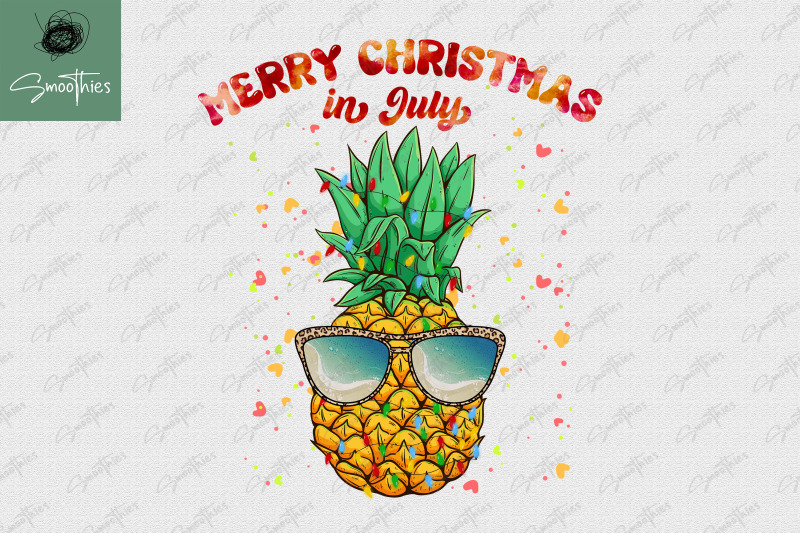 pineapple-christmas-in-july-lights-png