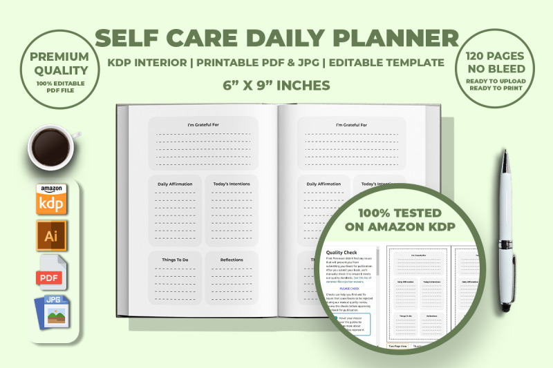 self-care-daily-planner-kdp-interior