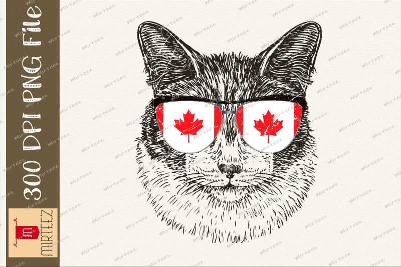 canada-flag-canadian-cat-sunglasses-png