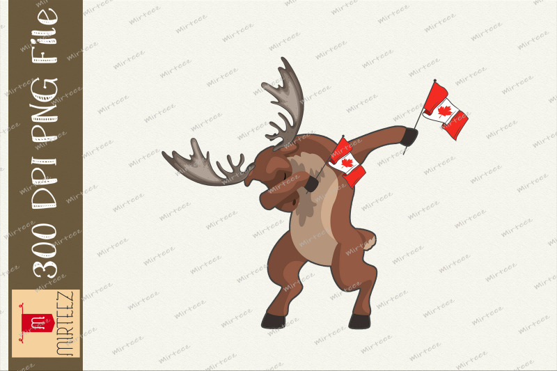 dabbing-moose-canada-elk-canadian-flag