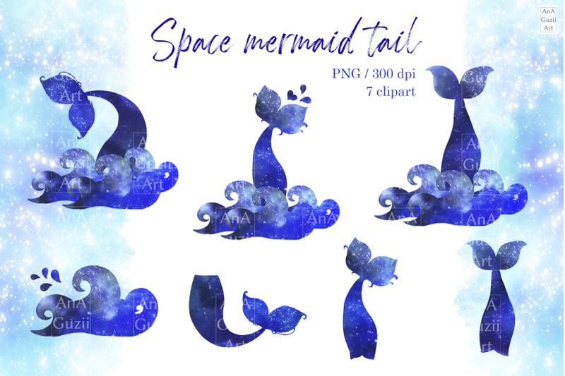 space-mermaid-tail-clipart