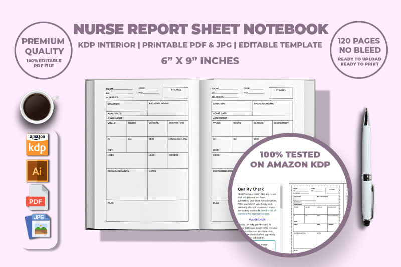 nurse-report-sheet-notebook-kdp-interior