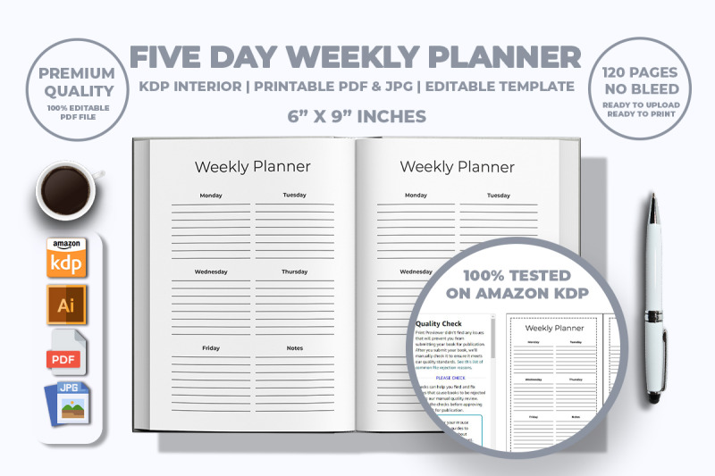 five-day-weekly-planner-kdp-interior