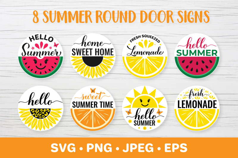 summer-round-sign-svg-bundle-farmhouse-welcome-sign