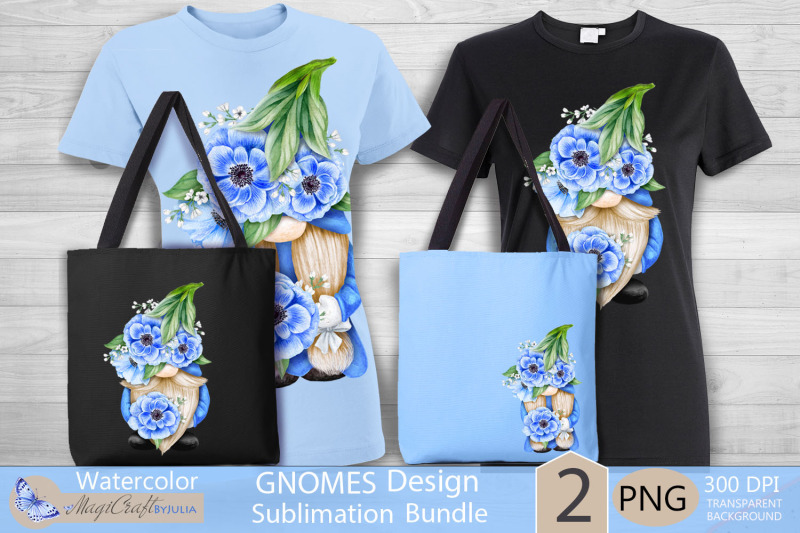 gnomes-png-clipart-watercolor-gnome-with-anemones