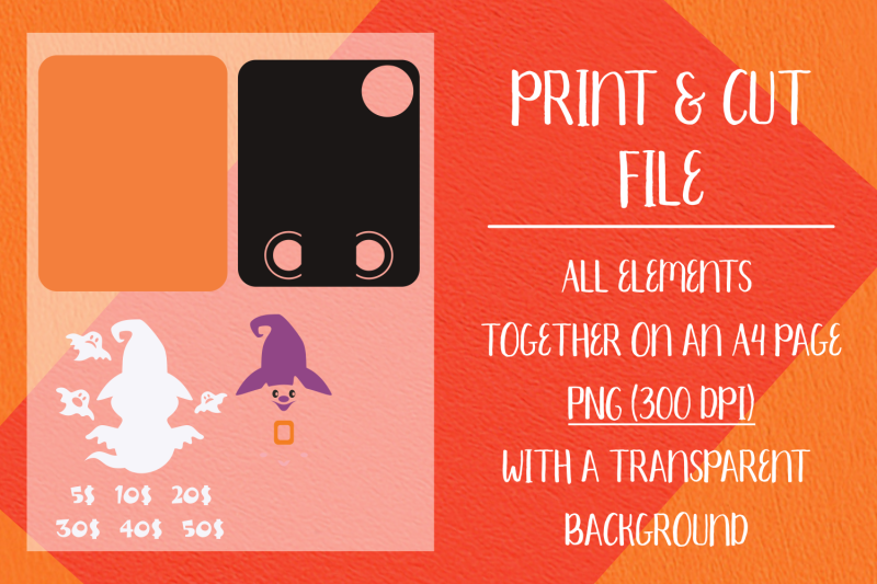 halloween-ghost-card-money-holder-template