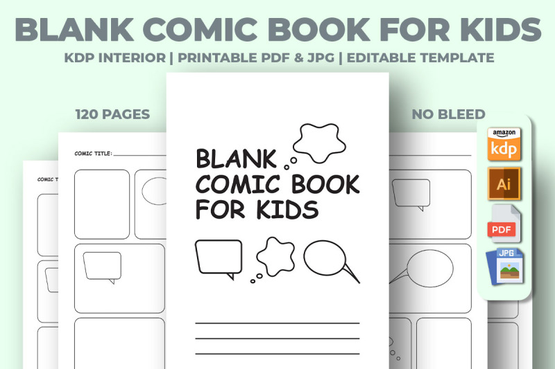 blank-comic-book-for-kids-kdp-interior