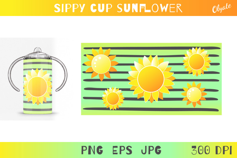 sippy-cup-sublimation-sippy-cup-sunflower-png