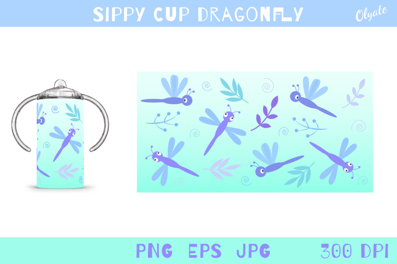 sippy-cup-sublimation-sippy-cup-dragonfly-sippy-cup
