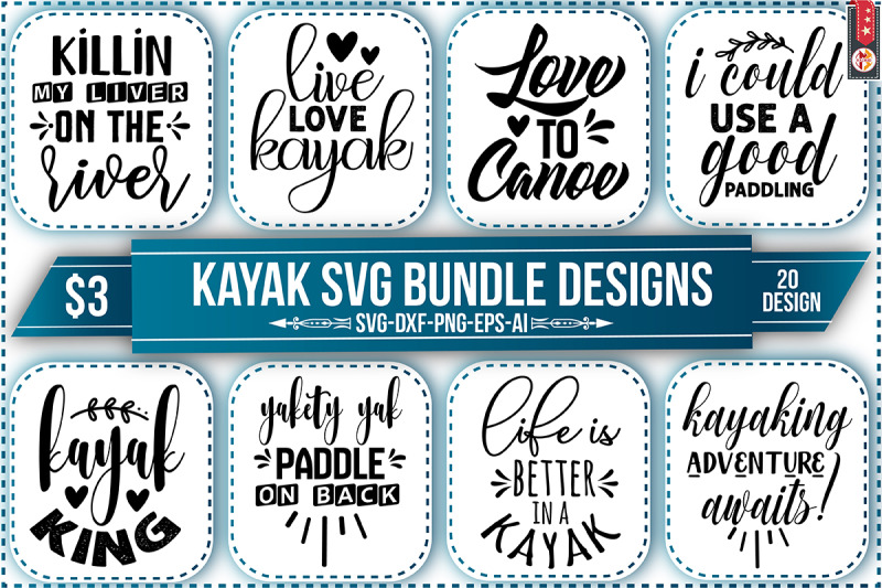 kayak-svg-bundle-designs
