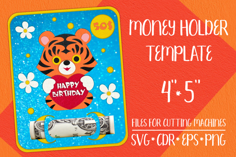 tiger-birthday-card-money-holder-template