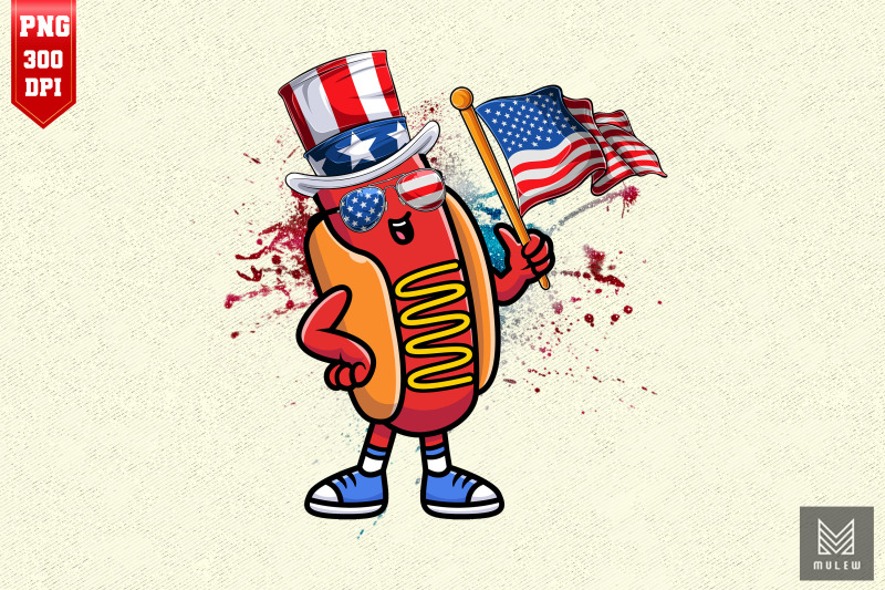 hotdog-sunglasses-american-flag-usa