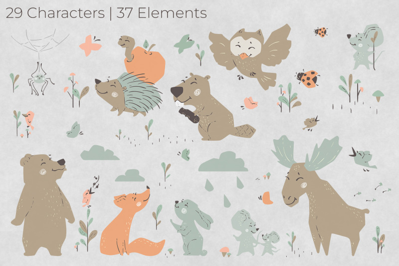 forest-friends-wild-animal-clip-art-and-patterns