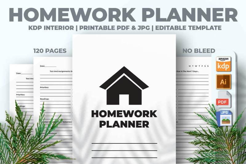 homework-planner-kdp-interior