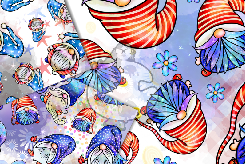 seamless-patriotic-gnome-pattern-papers