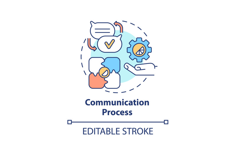 Communication process concept icon By bsd studio | TheHungryJPEG