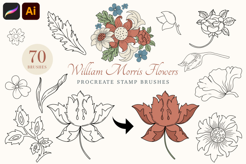 william-morris-procreate-stamp-brushes