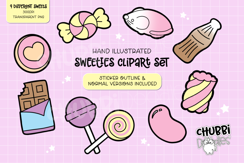 sweeties-illustrations-clipart-set-candy-sweets-stickers