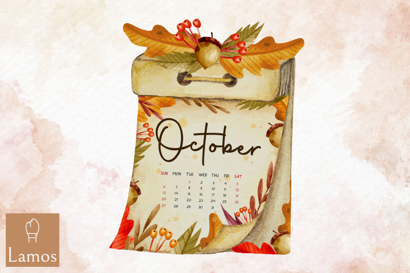 october-calender-autumn-fall-sublimation