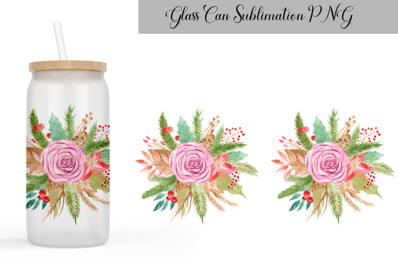 christmas-can-glass-wrap-libbey-glass-can-floral-christmas