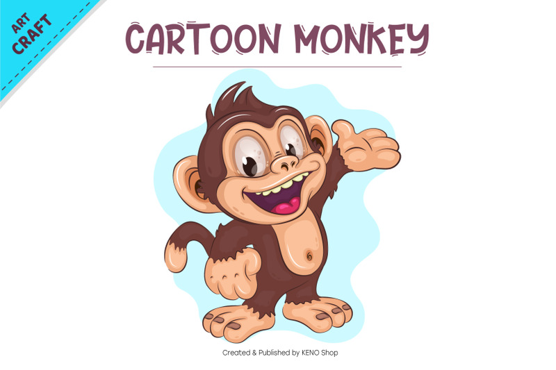 cute-cartoon-monkey-crafting-sublimation