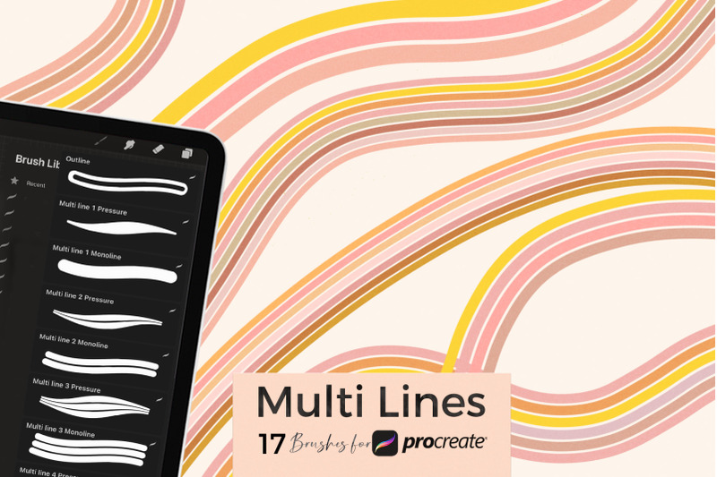 multi line procreate brush free