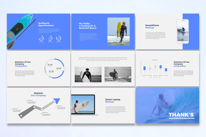 surfing-google-slides-template