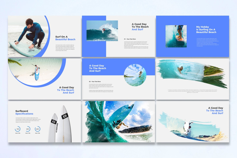 surfing-google-slides-template