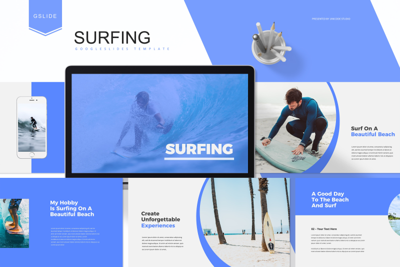 surfing-google-slides-template