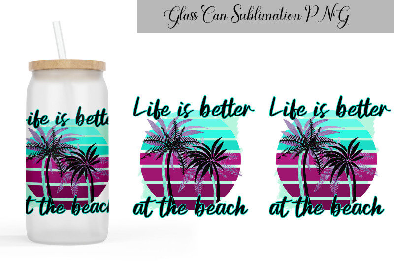 summer-can-glass-sublimation-16-oz-glass-can-beach