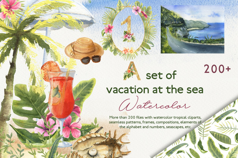 watercolor-set-vacation-by-the-sea