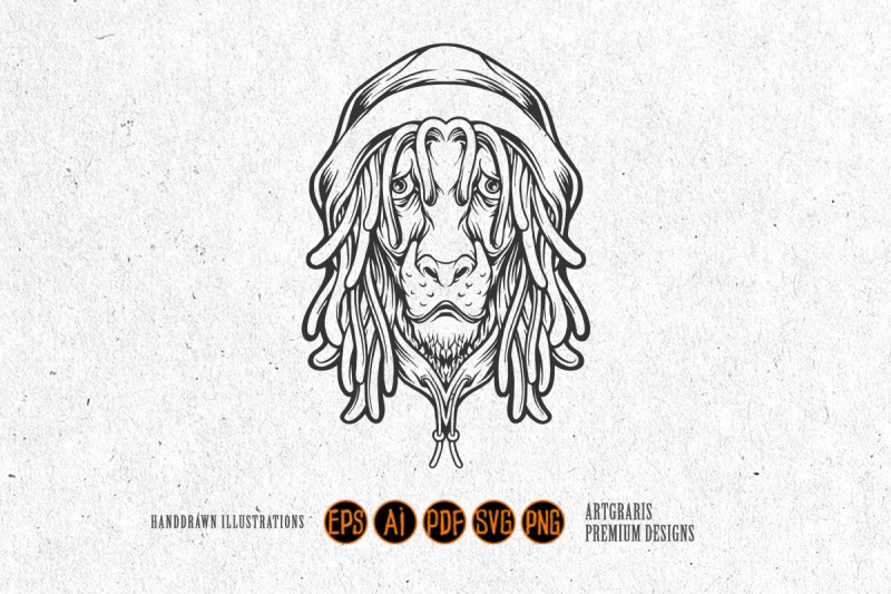 lion-head-cool-rasta-with-hat-reggae-silhouette-svg